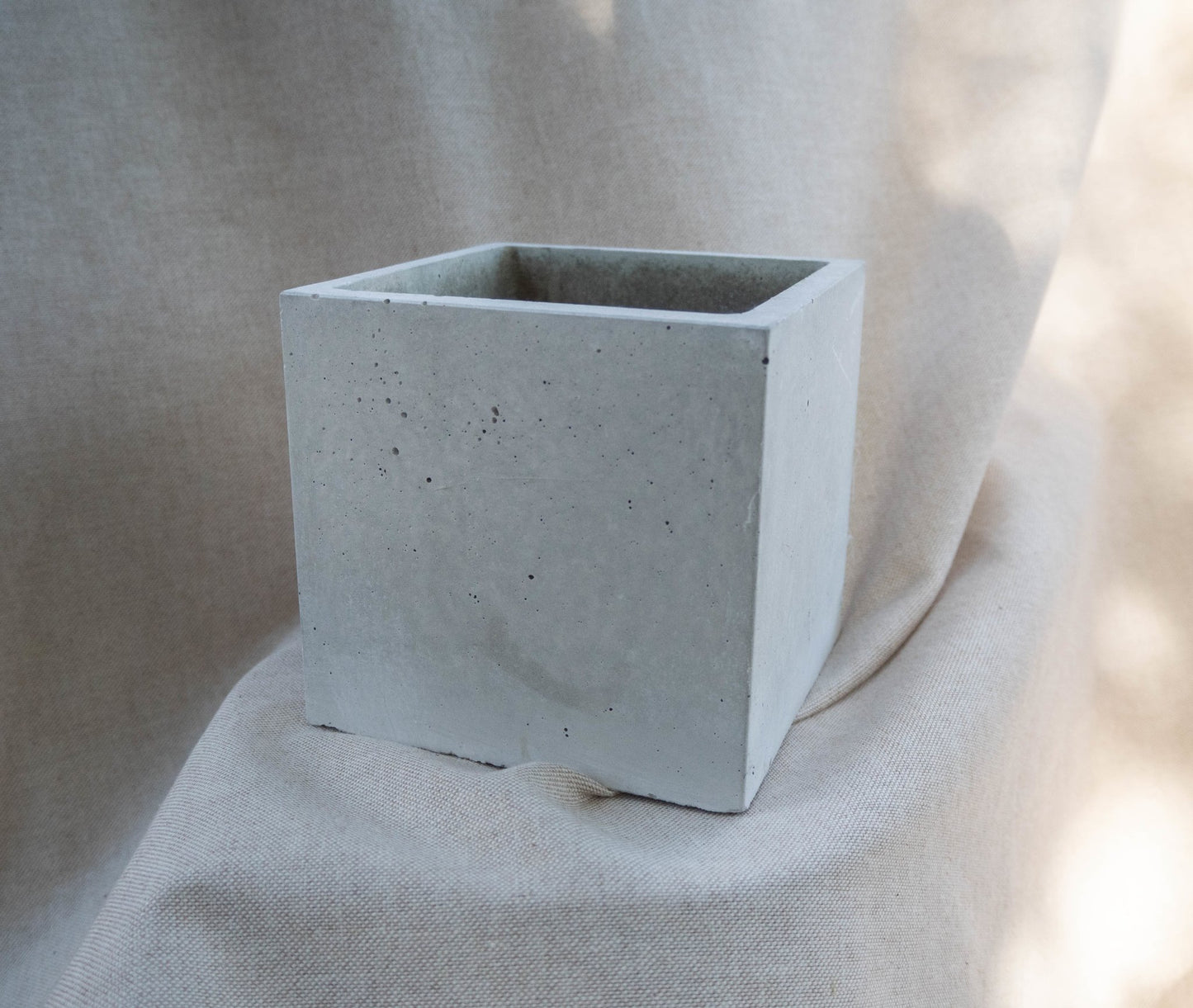 Large Square Cover Pot - Ash - Forest Interior