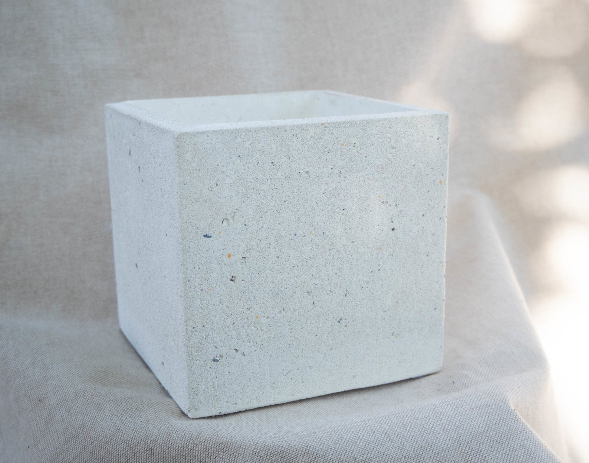 Recycled Large Square Cover Pot - Forest Interior