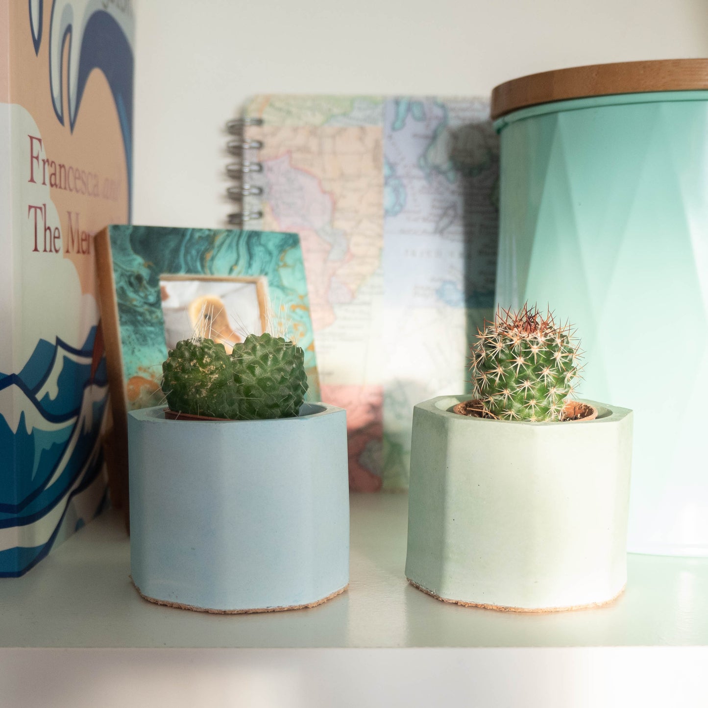 Mini Pastel Octagon Pots Set of Three