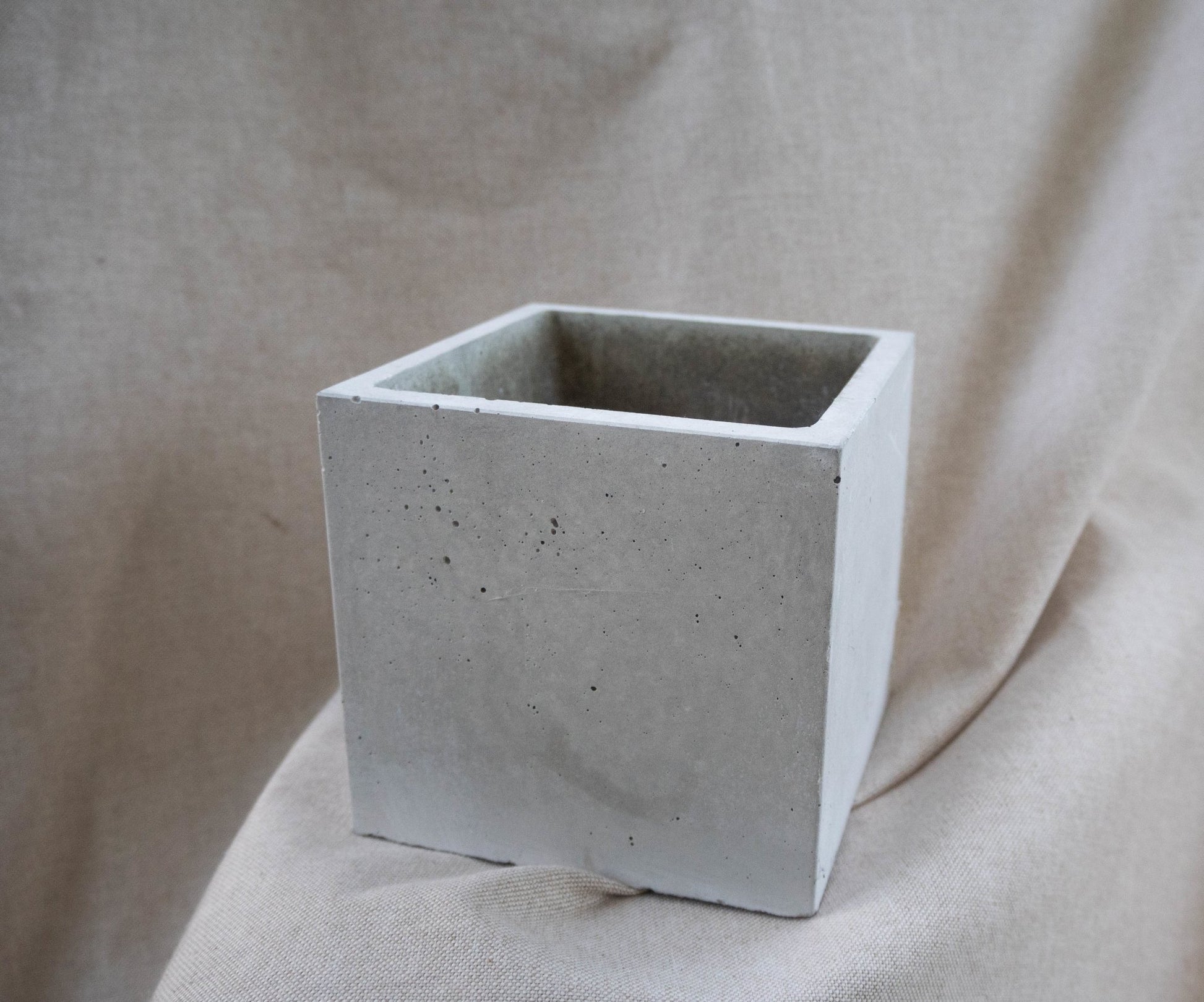 Large Square Cover Pot - Ash - Forest Interior