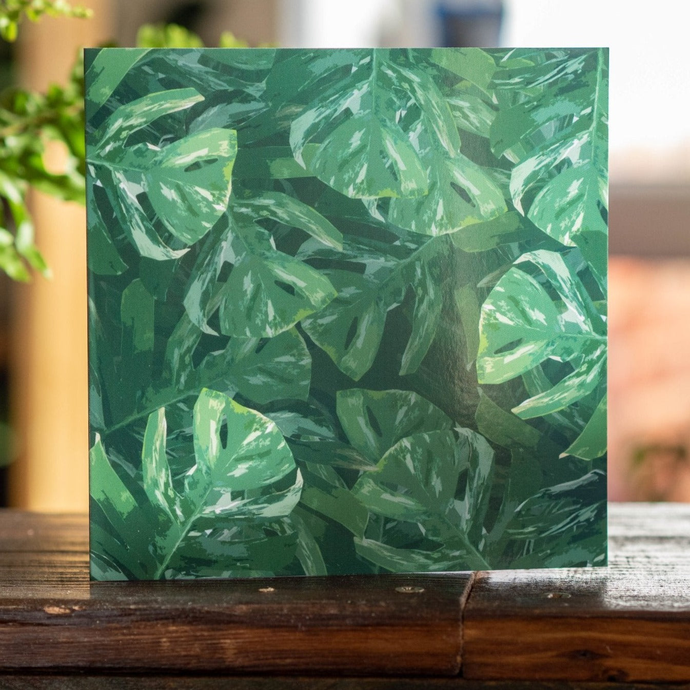 Monstera Deliciosa Variegata Blank Card - Forest InteriorCards